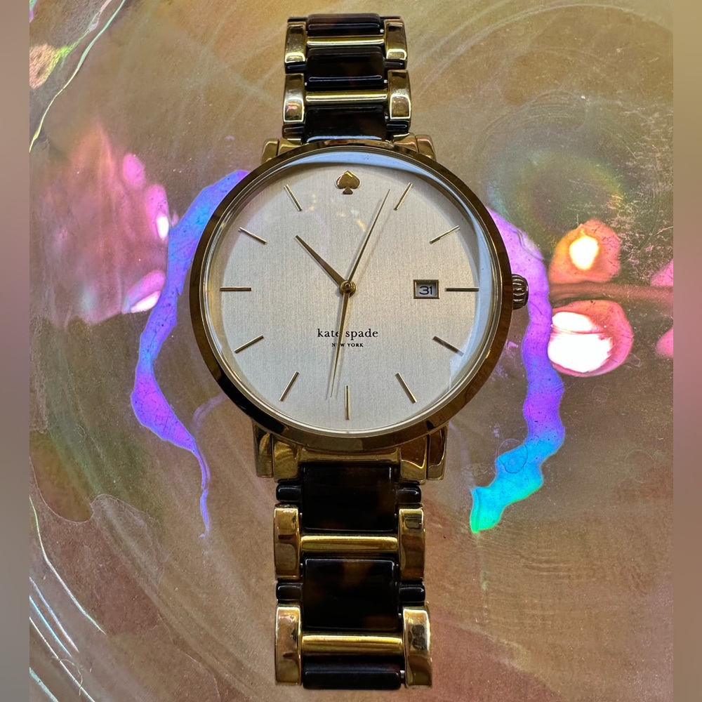 Kate Spade gold/tortoise ladies watch